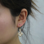 14K 18K 금 원터치 딸랑이 귀걸이 8105 : 로미오골드