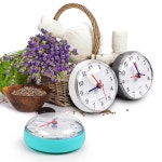 욕실 화장실 방수 무소음 소형 미니 흡착 시계 주방 붙이는 벽시계 : 밍키상사