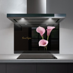 앳홈 주방아트보드 핑크카라꽃2 그래픽 디자인 : AT HOME