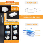 일회용 덴탈 마스크 50매 화이트 비말차단 : 주식회사 신일국제무역