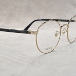 구찌 안경테 0297OK 1 남자 여자 동그리 골드 명품 블루라이트차단 시력보호 : 안목아이웨어