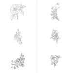 스팃스 프린트자수원단 트리시 꽃 프랑스자수 수용성 자수도안 : 프랑스자수 홈데코