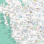 우리나라지도 전국지도 포스터 민트 : 에이든 여행지도