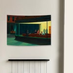 에드워드 호퍼 no6 밤을 지새우는 사람들 명화 패브릭포스터 XS (28 x 19cm) : 헤이데이윤