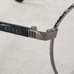 구찌 안경테 0297OK 2 남자 여자 동그리 실버 블랙 명품 블루라이트차단 시력보호 : 안목아이웨어