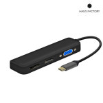 3IN1 C타입 VGA HDMI DP 멀티 허브 컨버터 UHD 4K FullHD : 한스 팩토리