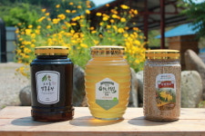 허니원, 도리촌벌꿀농장, 천연 벌꿀, 아카시아꿀,밤꿀 2.4KG,화분1Kg : 도리촌 벌꿀농장