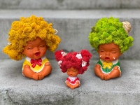 스칸디나비아모스로 만든 못난이인형 : 꽃 그리고