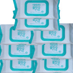 애터미 물티슈 70매X8팩/도톰한 아이 아기 사용 가능 대용량 집들이 물티슈 선물 세트 : 피에니샵