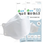 숨프리 KF80 마스크 흰색 대형 30매 [숨쉬기 편한 국산] : 시나몬이오