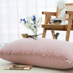 호텔용 초고밀도 60수 순면 쁘띠프릴 침대헤드 허리쿠션 등받이쿠션 대형등쿠션 커버 : 단잠DanJam