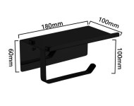 GONGSIN 핸드폰 휴지걸이 화장실 욕실 핸드폰 받침대 블랙 GS-HB01 : 철물나와라
