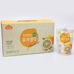 국내산 유기농 하루한번 유자생각 - 유자즙 120mlx30포 (파우치) 유자청 유자주스 : 오렌지하루