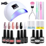 Lagunamoon 셀프젤네일세트 6색 36W 네일램프 키트 Manicure Salon Gel Nail Kit : 해외꿀템