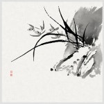 사군자 대나무 한지 난 죽순 동양 수묵화 산수화 파르텔 민속벽지 시트지 롤스크린 : 으뜸데코