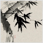 사군자 대나무 한지 난 죽순 동양 수묵화 산수화 파르텔 민속벽지 시트지 롤스크린 : 으뜸데코