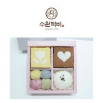 수원떡비 수원떡집 수원답례떡 떡비 아름드리1호(설기2+과일경단+증편) 디자인스티커제작 : 수원떡비