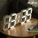 국산 플라이토 3D LED 인테리어 벽걸이시계 크림화이트 38cm : 플라이토