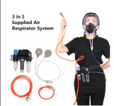 3 In 1 가스 마스크 Chemcial 기능 공급 공기 공급 안전 호흡기 시스템 스프레이 호흡기 가스 전면 얼굴 먼지 마스크 : 솔라포유