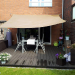 생활 방수 그늘막 옥상 천막 차광막 선쉐이드 3m x 3m, 베이지 : 파파가든