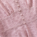 [수입] 로맨틱레이스 펀칭원피스 MAMA-0196 핑크타공 타공원피스 A라인 여신드레스 : 마리마린