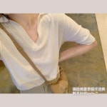 여름 니트 가디건 호박골한계 폴로티~니트 반팔 여름 여성 얇은 핏으로 날씬해 보이는 탑 Z0024 : marketi