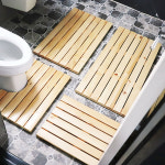 소나무 미송으로 만든 단단한 욕실 현관 베란다 나무발판 변기발받침 4타입 : 클라쓰501