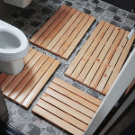 소나무 미송으로 만든 단단한 욕실 현관 베란다 나무발판 변기발받침 4타입 : 클라쓰501