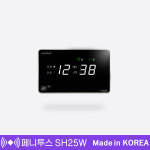 국산 페니투스 디지털벽시계 미니화이트 SH25W 384X248mm 월일시분초표시 전자시계 : 시연테크