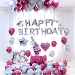 별 하트 생일케이크 데이지 생일 파티 용품 은박풍선 세트 풍선 숫자 알파벳 이벤트 : 파티를그리다