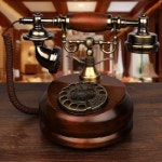 앤틱 골동품 옛날 잘들리는 전화기 앤티크복고전화기 유럽식 원목 회전 무선 카드 꽂기 텔레 : FINDITEM