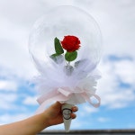 로즈데이 장미 꽃풍선 한송이 버블플라워 플라워벌룬 꽃다발 레터링 풍선 생일 파티 이벤트 : 로사리움