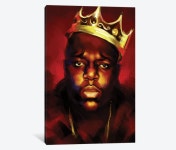 [초대형 액자]   비기 정면 왕관 그림 The Notorious B.I.G Crown HIP HOP PAINTING 힙합 그림 액자 패브릭포스터 팝아트 인테리어... 