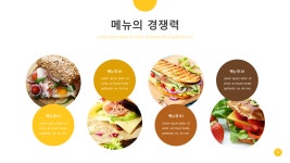 샌드위치 프랜차이즈 창업 사업계획서 파워포인트 템플릿 : 엑셀공작소