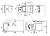 LZ-14-F10 인넷 파워 소켓 INLET, 유리관 휴즈 스위치 : 스위치올