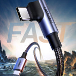 유그린 고급형 90도 C to C타입 고속충전 케이블 : 유그린샵