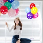 풍선꽂이장식세트130cm(도트인쇄혼합) : 오케이파티