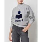 이자벨마랑  [ISABEL MARANT ETOILE] 그레이 로고배색 면혼방 긴팔티셔츠 ISTS0F902G2 : LF몰