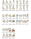 무스포 태권도 40동작 뺏지 국기 태권 품새 뱃지 액자 선물 체육관 도장 장식 : 스포티제이