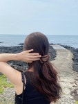 Silky scrunchie/실크 스크런치/실크 곱창 : 알로하선샤인
