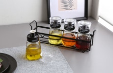 시노글라스 스마트 오일병 블랙 160ml 5P세트 기름 간장 소스 시럽병 오일보관 : 비앤채