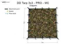 디디 해먹 디디 타프 3 x 3 프로 MC 멀티캠 / DD Hammocks DD Tarp 3 x 3 Pro MC : 조이빅