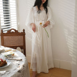 [더그레이]짐머 벌룬 순면 맥시 롱 원피스 공주 레이스 잠옷/ GTB0020-06-051 : TheGrey