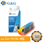 지앤지잉크 호환잉크 CLI-751C 파랑 MG5670 6670 : 잉크사랑닷컴