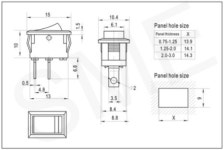 RL3-811-K-2-RE-BK-P55, ON/OFF 마킹 라커 스위치 : 스위치올