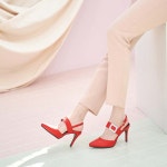 여성 큐빅 샌들 봄 슬링백 정장 8cm 225~250 스텔레토 펌프스 힐 5color : 다이쓰마켓