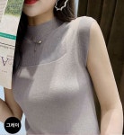 여자 여름 민소매 패션 티셔츠 이너 나시 티 : 진월드스타