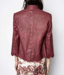 [세금포함] 쟈딕앤볼테르 베리스 가죽 재킷 버건디 ZADIG&VOLTAIRE VERYS CUIR JACKET BURGUNDY : 그린나래샵