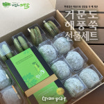 거문도 해풍쑥 선물세트2호 쑥찹쌀떡9개+쑥마카롱5개+쑥차40g : 거문도해풍쑥명과 그랑피아프