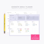 굿노트 위클리 플래너 (가로형, 세로형 2종) / 아이패드 굿노트 속지 PDF 서식 : 스튜디오 코즈